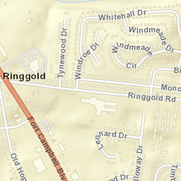Ringgold Tennessee Street Map
