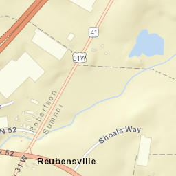 Reubensville Tennessee Street Map