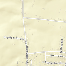 Scattersville Tennessee Street Map