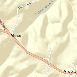 Moss Tennessee Street Map