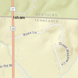 State Line Tennessee Street Map