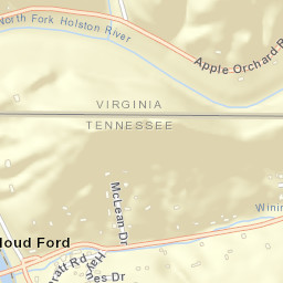 Cloud Ford Tennessee Street Map