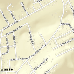 Shawanee Tennessee Street Map