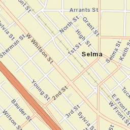 Selma California Street Map