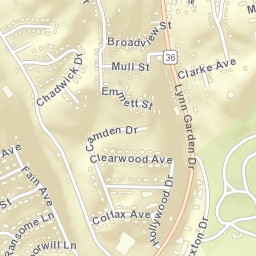 Sevier Terrace Tennessee Street Map