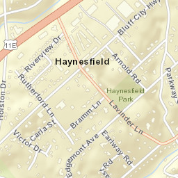 Haynesfield Tennessee Street Map