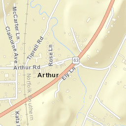 Arthur Tennessee Street Map