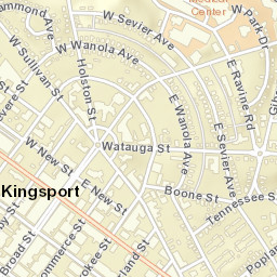 Kingsport Tennessee Street Map