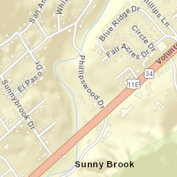 Sunny Brook Tennessee Street Map
