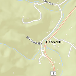 Crandull Tennessee Street Map