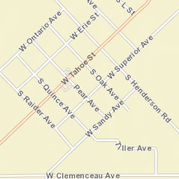 Caruthers California Street Map