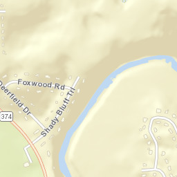 Shady Bluff Tennessee Street Map