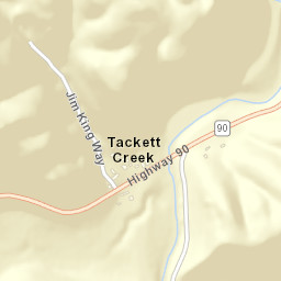 Tackett Creek Tennessee Street Map