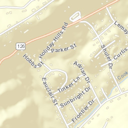 Scenic Woods Tennessee Street Map
