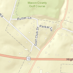 Brattontown Tennessee Street Map