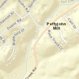 Pettyjohn Mill Tennessee Street Map