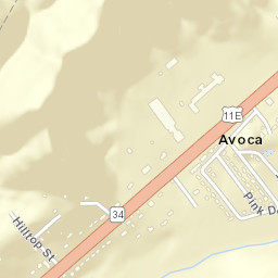 Avoca Tennessee Street Map