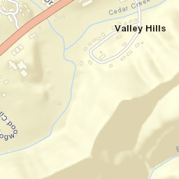 Valley Hills Tennessee Street Map