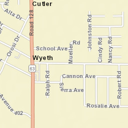 40251-40299 CA-63 Cutler CA 93615 Street Map