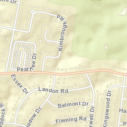 Peartree Tennessee Street Map