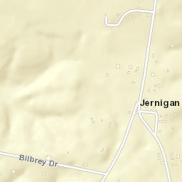 Jernigan Town Tennessee Street Map