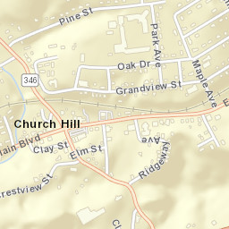 Church Hill Tennessee Street Map