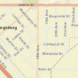 Kingsburg California Street Map
