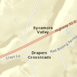 Drapers Crossroads Tennessee Street Map