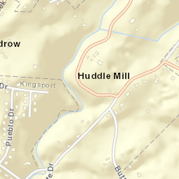 Huddle Mill Tennessee Street Map