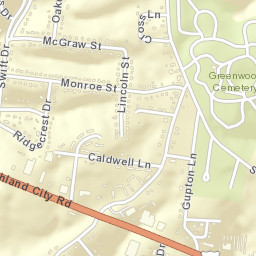Cardinal Acres Tennessee Street Map