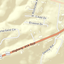 Hillview Estates Tennessee Street Map