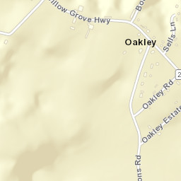 Oakley Tennessee Street Map