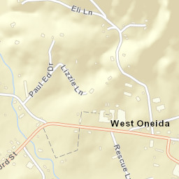 West Oneida Tennessee Street Map