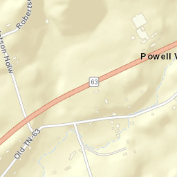 Vanbebber Spring Tennessee Street Map