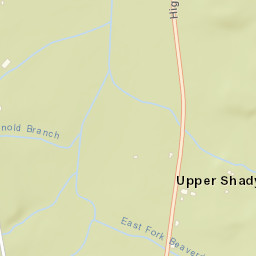 Upper Shady Tennessee Street Map