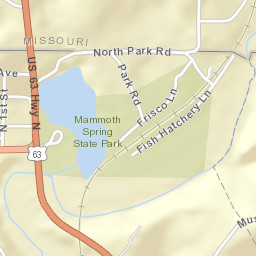 29-89 U.S. 63 Mammoth Spring AR Street Map