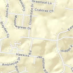 Cumberland Hills Tennessee Street Map