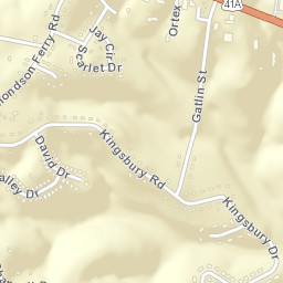 Kingsbury Tennessee Street Map