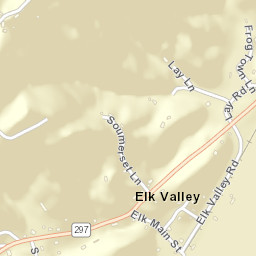 Elk Valley Tennessee Street Map