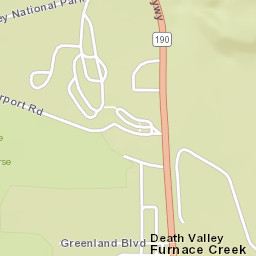 Furnace Creek California Street Map