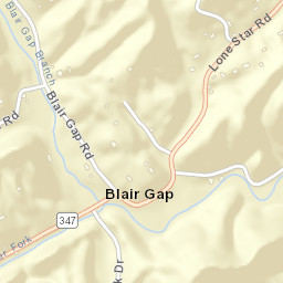 Blair Gap Tennessee Street Map