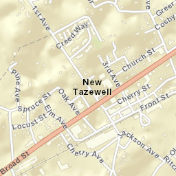 New Tazewell Tennessee Street Map