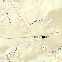 Spurgeon Tennessee Street Map