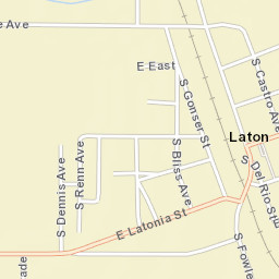 Laton California Street Map
