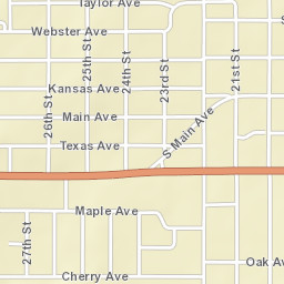 2601-2699 Maple Ave Woodward OK Street Map