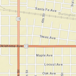 700-798 Santa Fe Ave Woodward OK Street Map