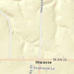Hiwasse Arkansas Street Map