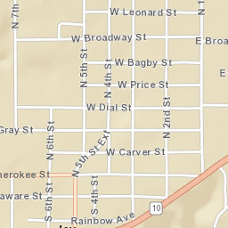 500-598 West Cherokee Street, Jay, OK Street Map