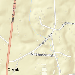 Crunk Tennessee Street Map