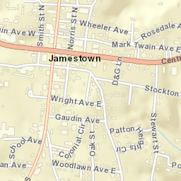 Jamestown Tennessee Street Map